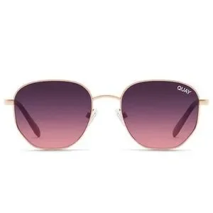 QUAY Big Time Sunglasses Rose Gold Frame Brown Pink Gradient Lens Unisex NWT Quay Australia | Accessories | Quay Big Time Sunglasses Rose  main image 2